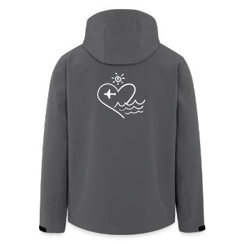 Flugzeug Herz Liebe Urlaub Pilot Flugzeuge - Recycelte Männer Softshell-Jacke von Stanley/Stella - Anthrazit - Hinten - AI Model Male 185 light (185cm)