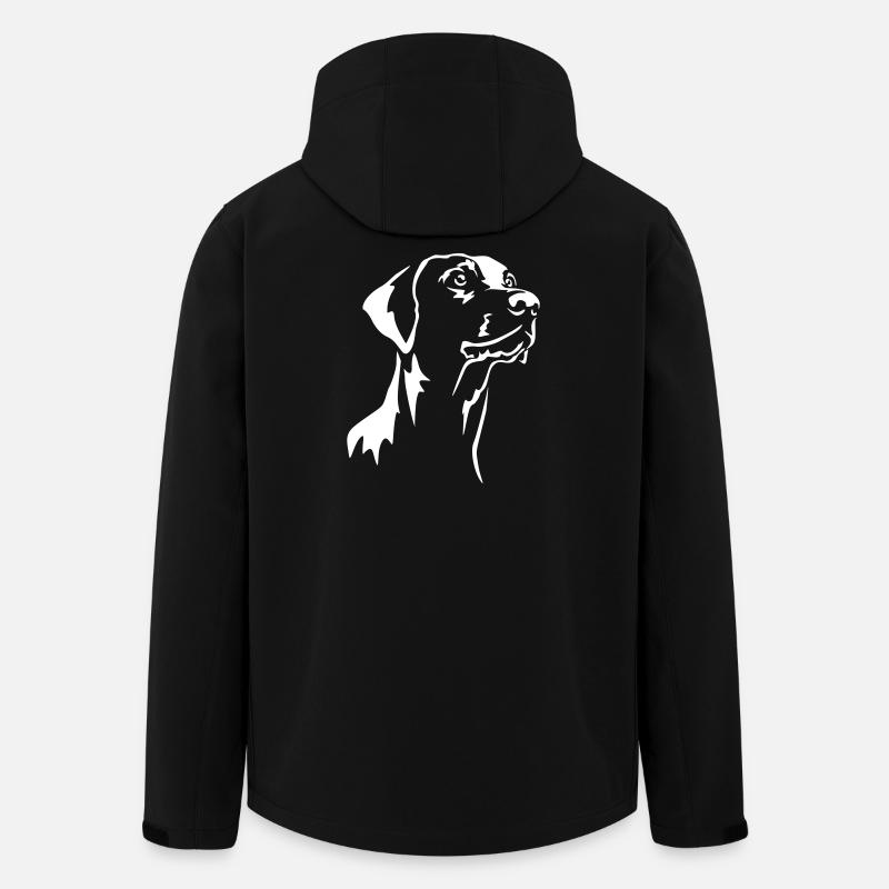 Doberman Head « Black Edition » - Veste softshell homme en polyester recyclé Stanley/Stella - noir