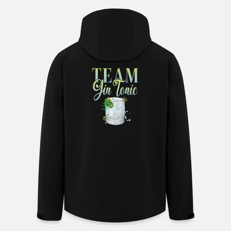 Team Gin Cocktail für Barkeeper - Recycelte Männer Softshell-Jacke von Stanley/Stella - Schwarz