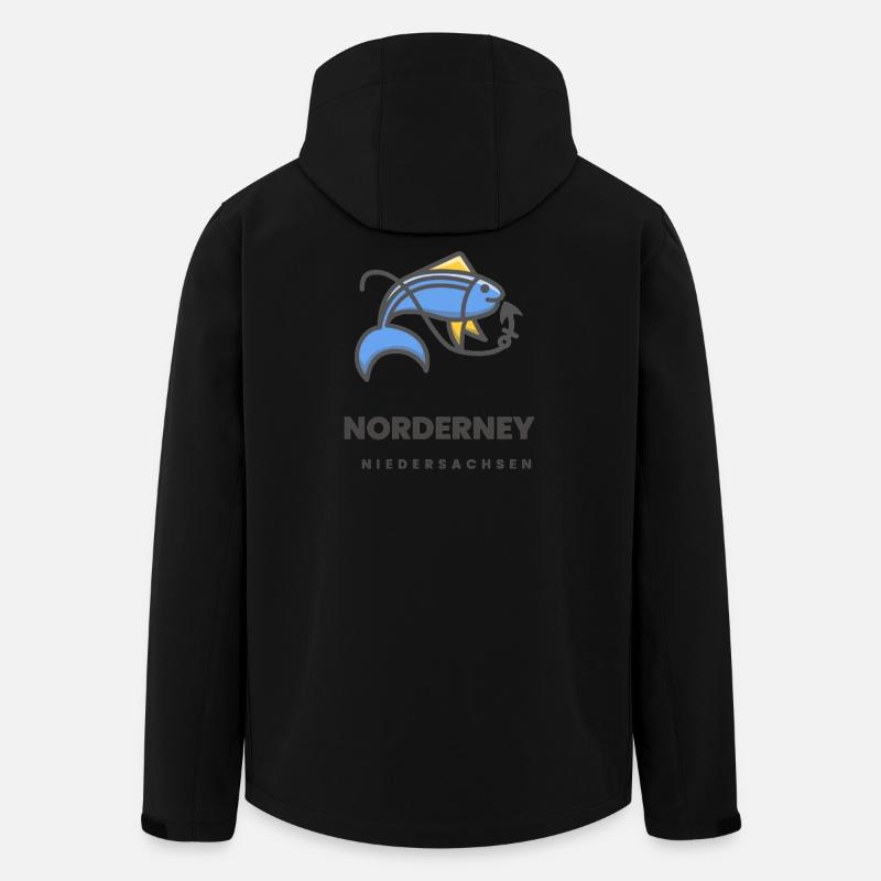 Norderney Niedersachsen - Recycelte Männer Softshell-Jacke von Stanley/Stella - Schwarz