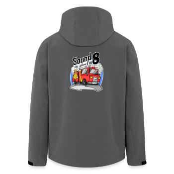 8 ans Jeune camion de pompiers voiture - Veste softshell homme en polyester recyclé Stanley/Stella - charbon - Dos - AI Model Male 185 light (185cm)
