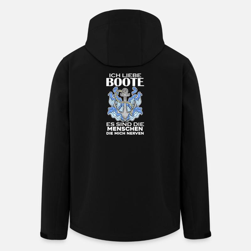 Motorboot Kapitän Boot - Recycelte Männer Softshell-Jacke von Stanley/Stella - Schwarz