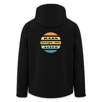 Bass keeps me alive - Recycelte Männer Softshell-Jacke von Stanley/Stella - Schwarz - Hinten - AI Model Male 185 light (185cm)