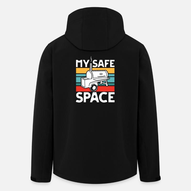 Mein Sicherer Grillplatz - Recycelte Männer Softshell-Jacke von Stanley/Stella - Schwarz