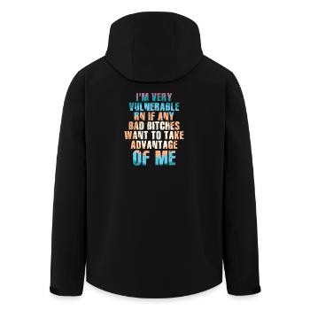 Je suis très vulnérable IA - Veste softshell homme en polyester recyclé Stanley/Stella - noir - Dos - AI Model Male 185 light (185cm)