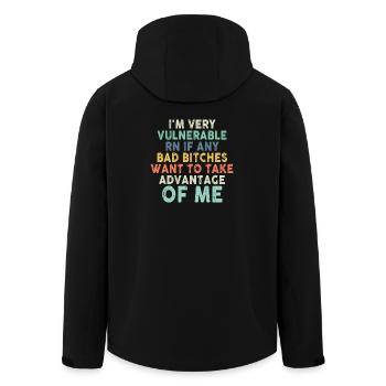 Je suis très vulnérable IA - Veste softshell homme en polyester recyclé Stanley/Stella - noir - Dos - AI Model Male 185 light (185cm)