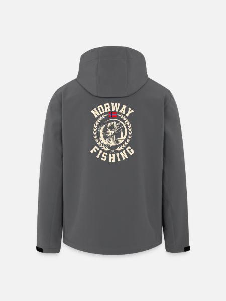 Norwegia Wędkarstwo Fishing Tour - Męska kurtka softshell z poliestru z recyklingu Stanley/Stella - czarny
