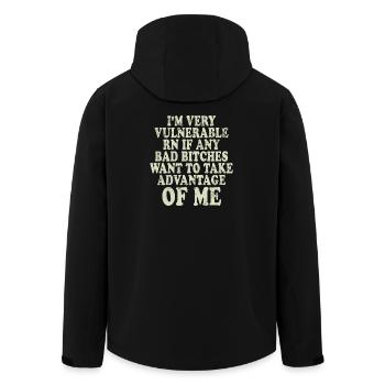 Je suis très vulnérable IA - Veste softshell homme en polyester recyclé Stanley/Stella - noir - Dos - AI Model Male 185 light (185cm)