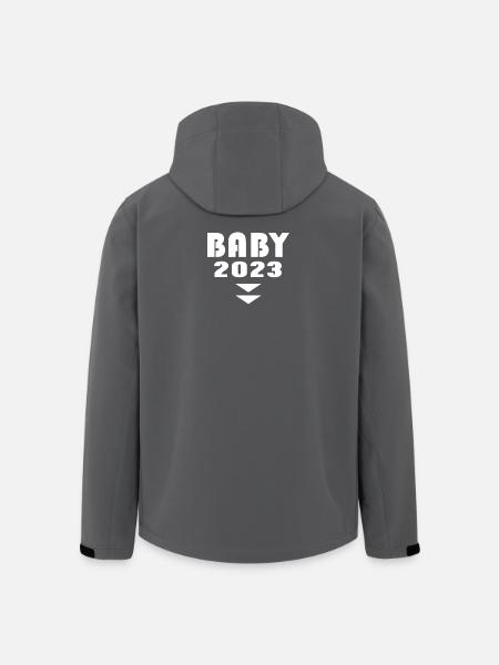 Bébé à bord 2023 - Veste softshell homme en polyester recyclé Stanley/Stella - noir