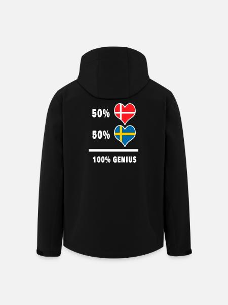 Denmark and Sweden Genial / Gift - Men’s Recycled Softshell Jacket by Stanley/Stella - black