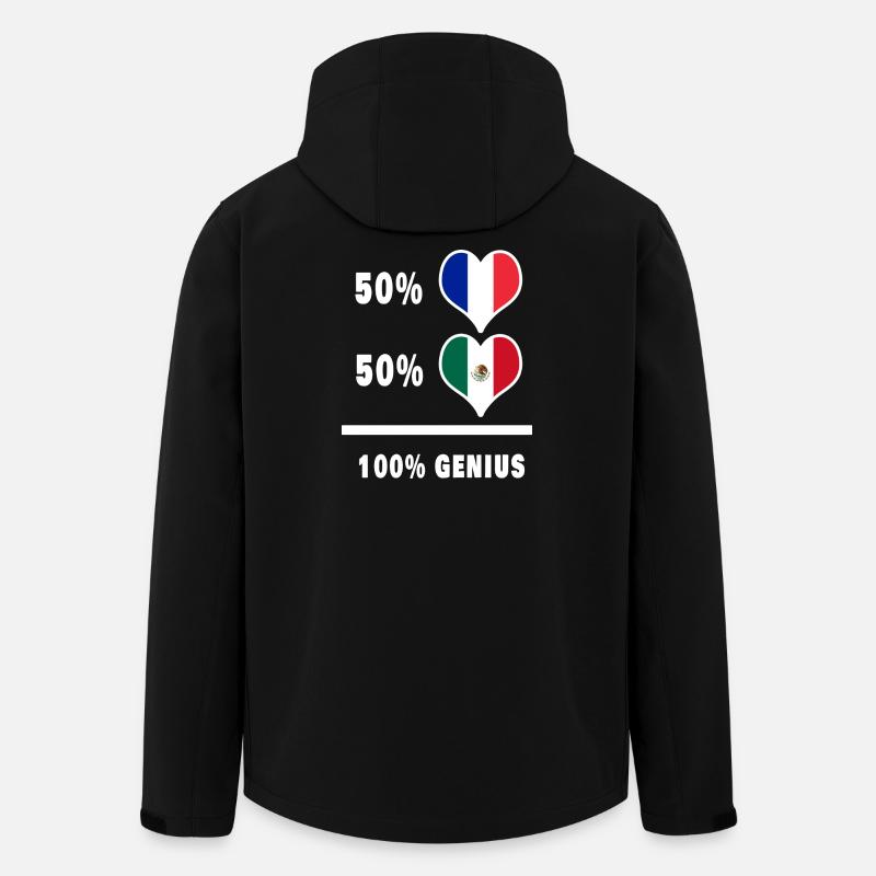 France and Mexico Genius / Gift - Men’s Recycled Softshell Jacket by Stanley/Stella - black