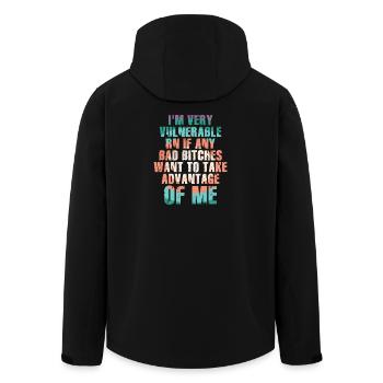 Je suis très vulnérable IA - Veste softshell homme en polyester recyclé Stanley/Stella - noir - Dos - AI Model Male 185 light (185cm)