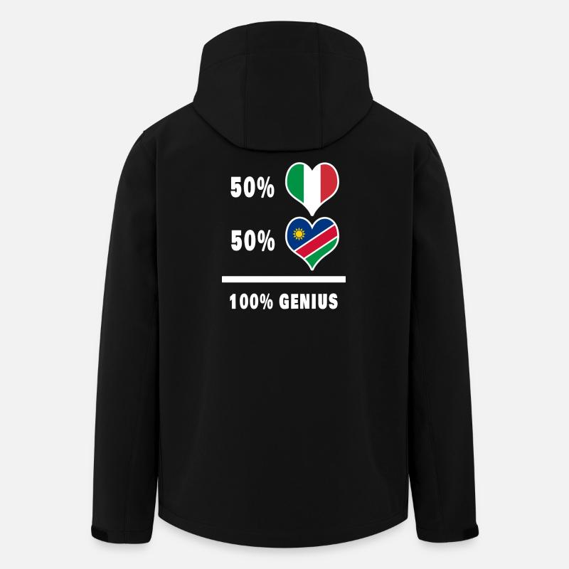 Brilliant Italy and Namibia / Gift - Men’s Recycled Softshell Jacket by Stanley/Stella - black