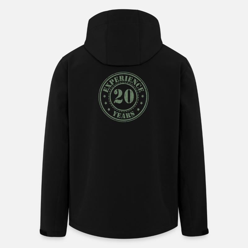 20 ans d’expérience 20 ans - Veste softshell homme en polyester recyclé Stanley/Stella - noir