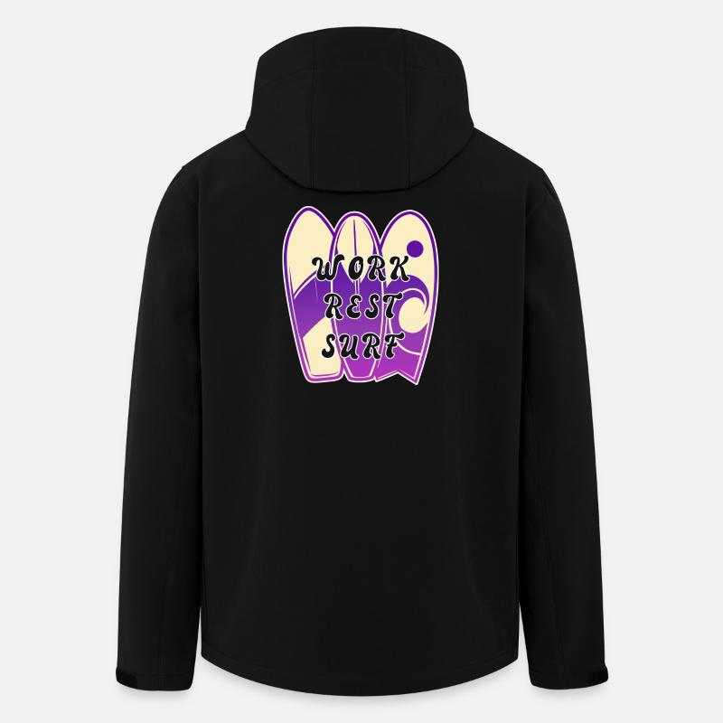 Surfing Spruch Design - Recycelte Männer Softshell-Jacke von Stanley/Stella - Schwarz
