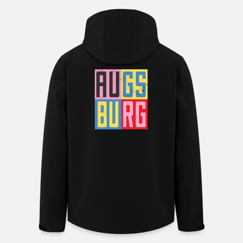 Augsburg Design - Recycelte Männer Softshell-Jacke von Stanley/Stella - Schwarz