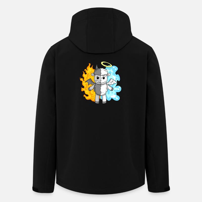 Moutons - Anges et Diables - Veste softshell homme en polyester recyclé Stanley/Stella - noir