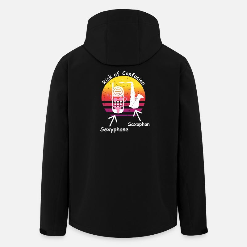 Saxophon und Sexyphone - Recycelte Männer Softshell-Jacke von Stanley/Stella - Schwarz
