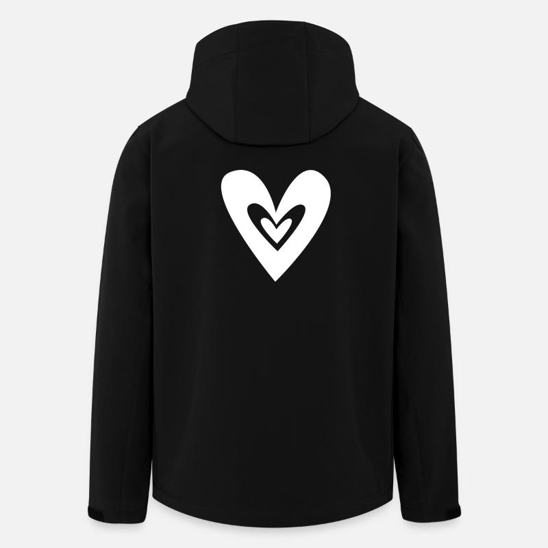 Heart Hearts - Men’s Recycled Softshell Jacket by Stanley/Stella - black