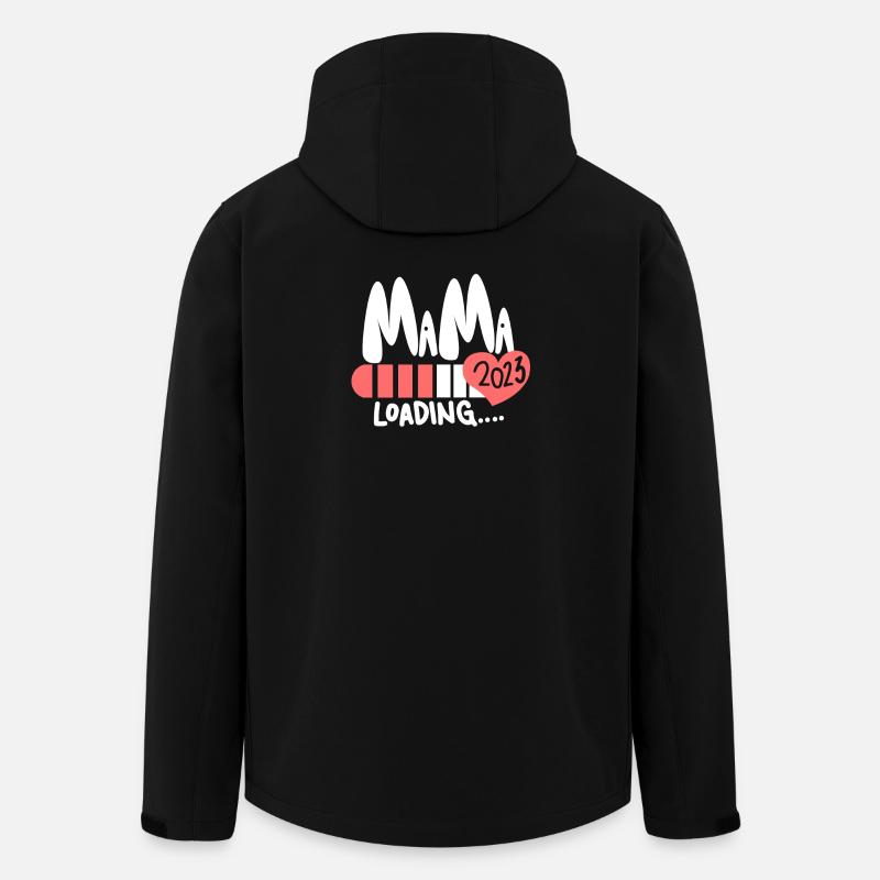 Maman 2023 Mère Grossesse Enceinte - Veste softshell homme en polyester recyclé Stanley/Stella - noir