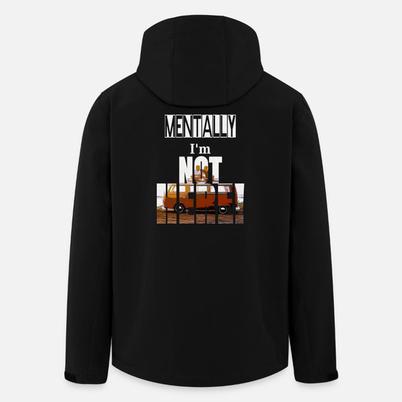 MENTALLY I'm not here - Veste softshell homme en polyester recyclé Stanley/Stella - noir