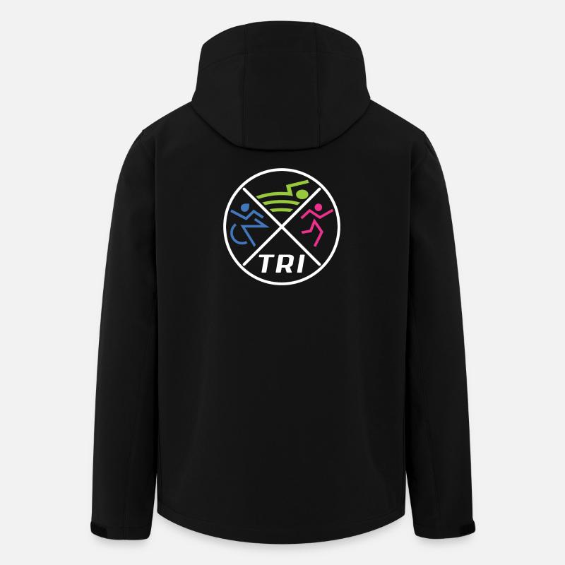 Frauen Triathlon - Recycelte Männer Softshell-Jacke von Stanley/Stella - Schwarz