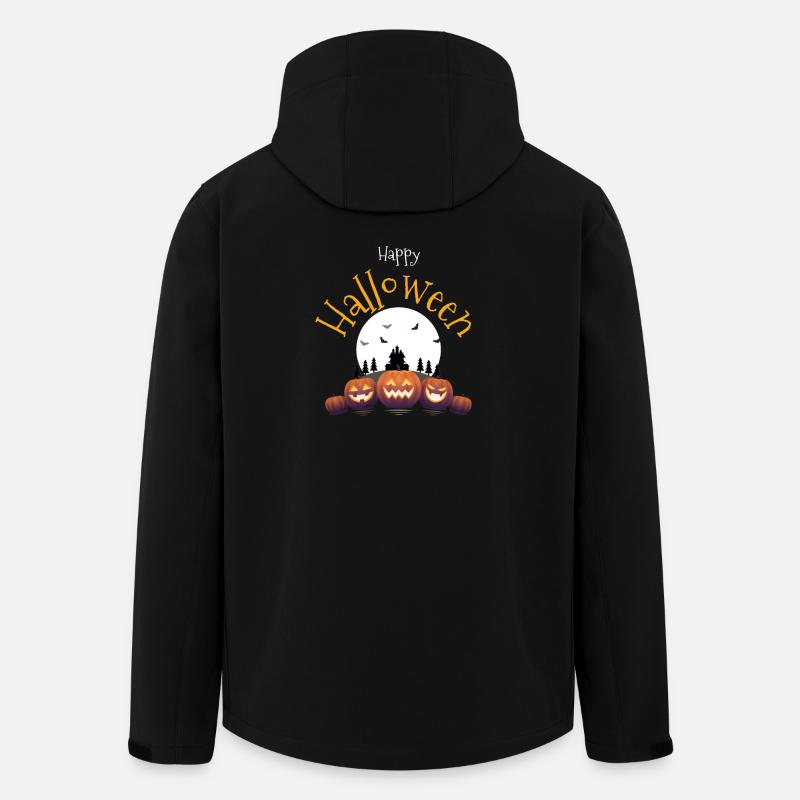 Halloween-Kürbisse & Schloss - Recycelte Männer Softshell-Jacke von Stanley/Stella - Schwarz