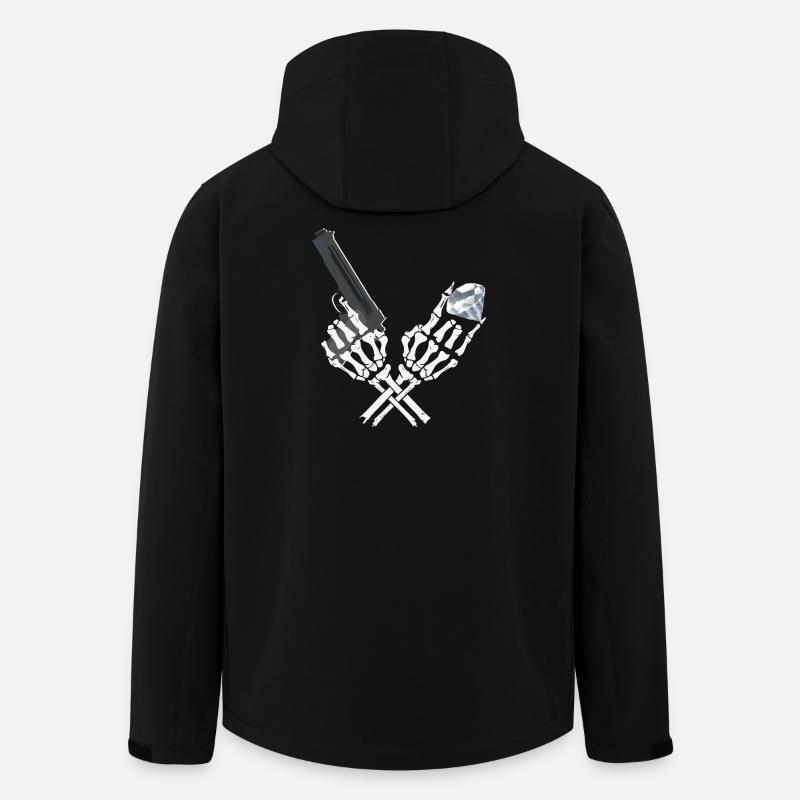 Gangster Skelett - Recycelte Männer Softshell-Jacke von Stanley/Stella - Schwarz