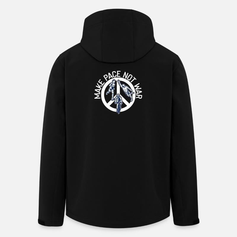 Mach Tempo Statt Krieg Triathlet - Recycelte Männer Softshell-Jacke von Stanley/Stella - Schwarz