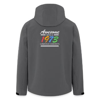 1973 - Fantastic since 1973 - Born in 1973 - Men’s Recycled Softshell Jacket by Stanley/Stella - anthracite - Back - AI Model Male 185 light (185cm)