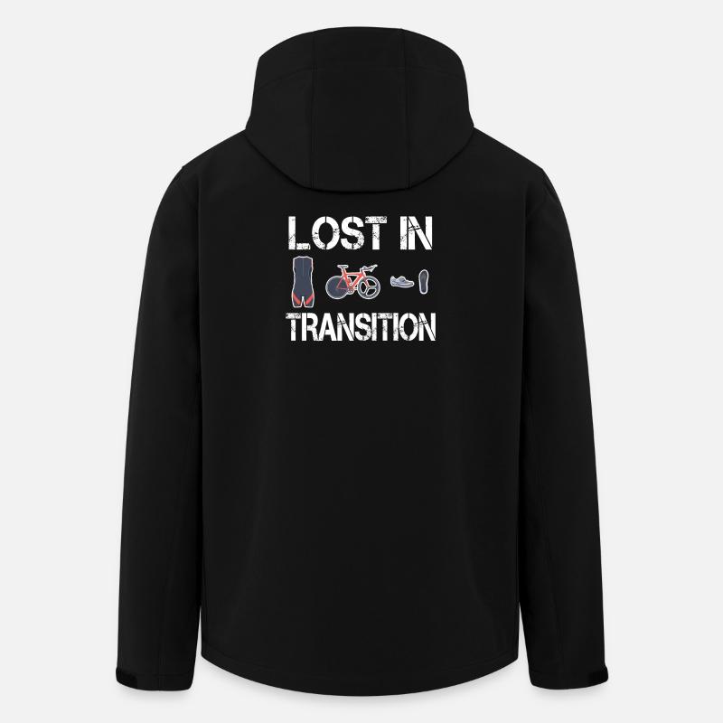 Triathlon triathlète perdu en transition - Veste softshell homme en polyester recyclé Stanley/Stella - noir