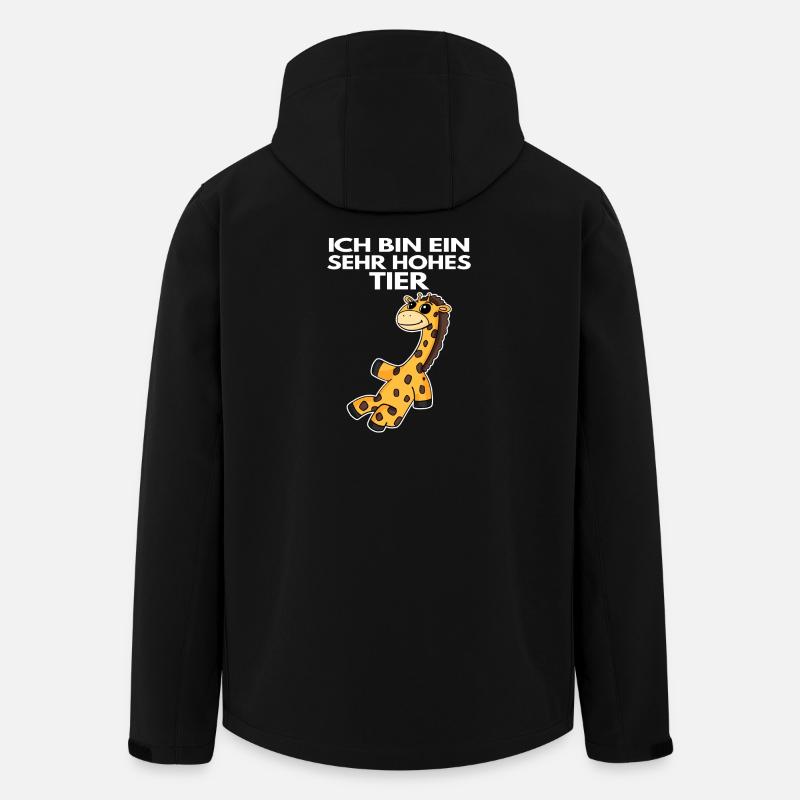 Teamleiter Giraffe - Recycelte Männer Softshell-Jacke von Stanley/Stella - Schwarz