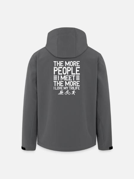 The More People I Meet Trilife - Men’s Recycled Softshell Jacket by Stanley/Stella - black