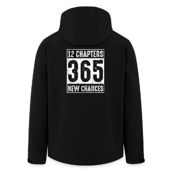 365 New Chances: 12 Chapters - Men’s Recycled Softshell Jacket by Stanley/Stella - black - Back - AI Model Male 185 light (185cm)