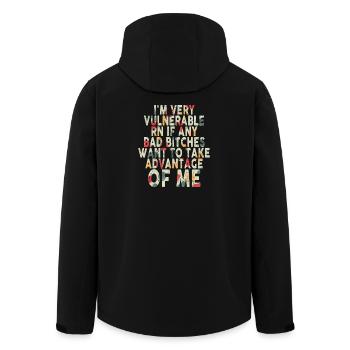 Je suis très vulnérable IA - Veste softshell homme en polyester recyclé Stanley/Stella - noir - Dos - AI Model Male 185 light (185cm)