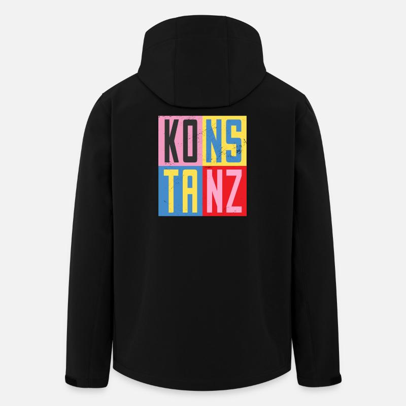 Konstanz Städte Design - Recycelte Männer Softshell-Jacke von Stanley/Stella - Schwarz