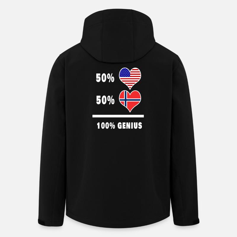 USA und Norwegen genial Flaggen Design - Recycelte Männer Softshell-Jacke von Stanley/Stella - Schwarz