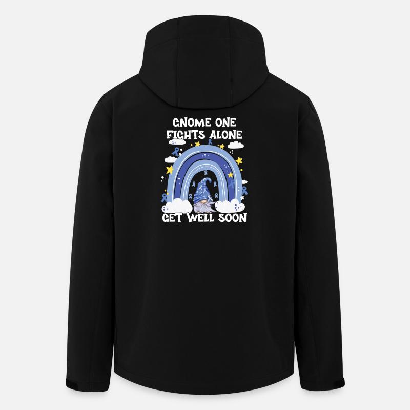 Gnome One Fights Alone Darmkrebs - Recycelte Männer Softshell-Jacke von Stanley/Stella - Schwarz