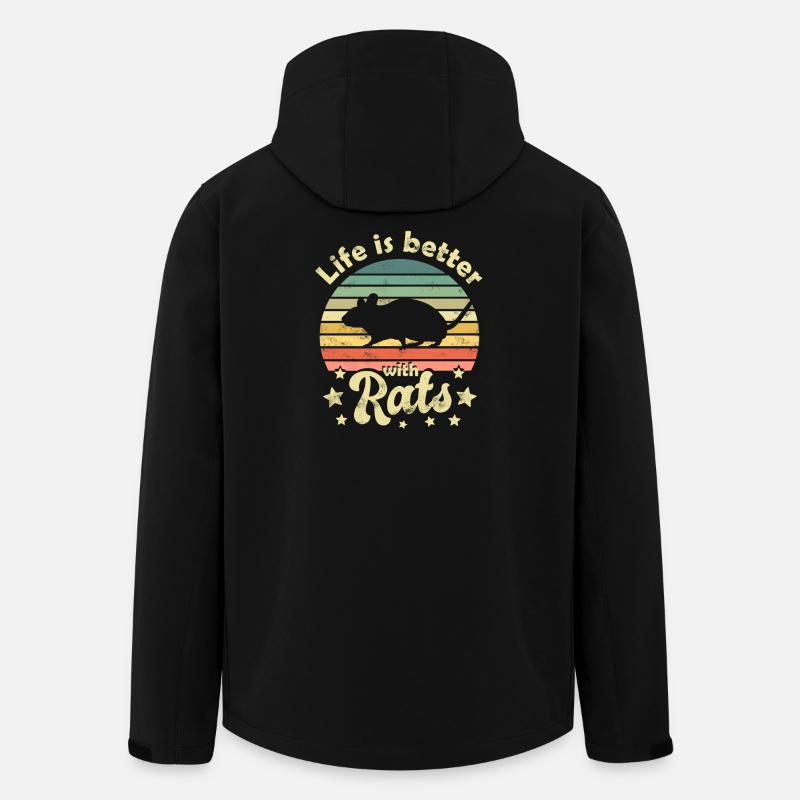 Rat rats - Veste softshell homme en polyester recyclé Stanley/Stella - noir