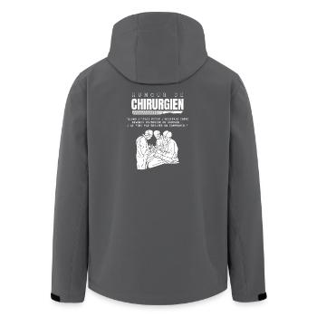 Humour de Chirurgien - Veste softshell homme en polyester recyclé Stanley/Stella - charbon - Dos - AI Model Male 185 light (185cm)