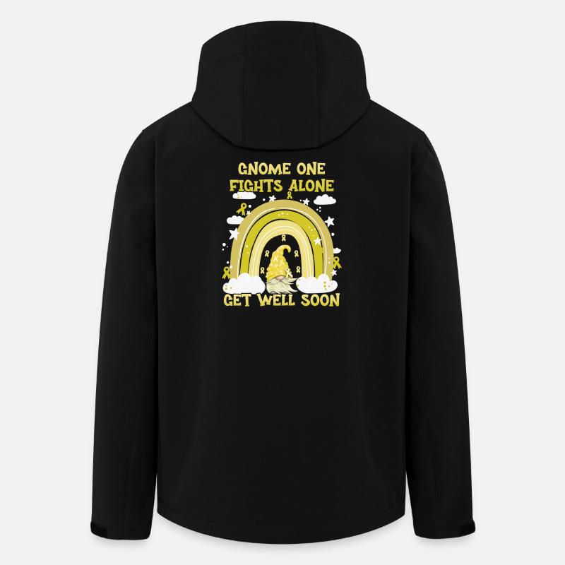 Gnome One Fights Alone Sarkomkrebs - Recycelte Männer Softshell-Jacke von Stanley/Stella - Schwarz