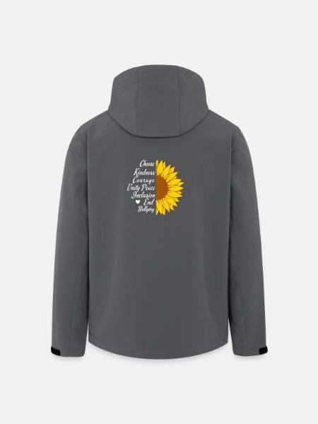Tournesol de l’inclusion - Veste softshell homme en polyester recyclé Stanley/Stella - noir