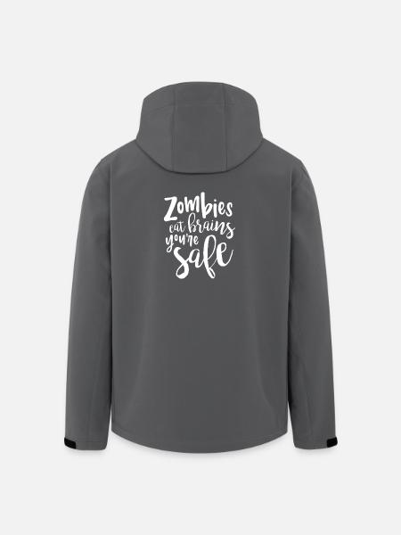 Zombies Eat Brains, You're Safe - Men’s Recycled Softshell Jacket by Stanley/Stella - black