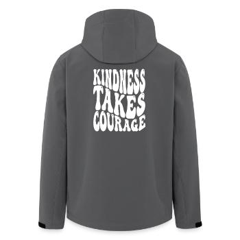 Frieden Liebe Hoffnung Kinder Tag der Einheit Anti-Mobbing - Recycelte Männer Softshell-Jacke von Stanley/Stella - Anthrazit - Hinten - AI Model Male 185 light (185cm)