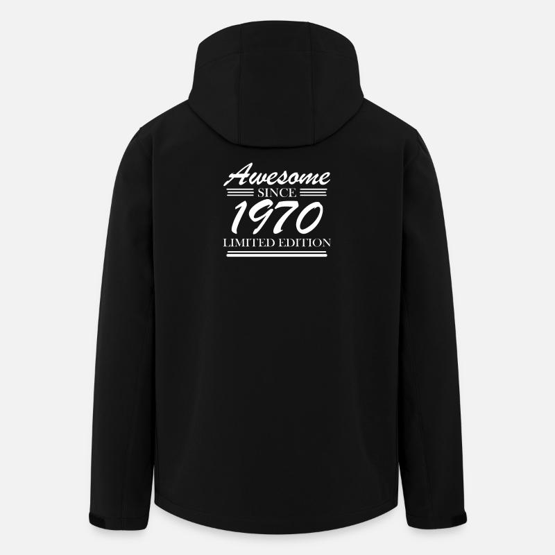 1970 - Born 1970 - Men’s Recycled Softshell Jacket by Stanley/Stella - black