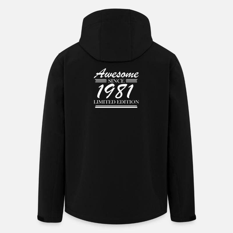 1981 - Né en 1981 - Veste softshell homme en polyester recyclé Stanley/Stella - noir