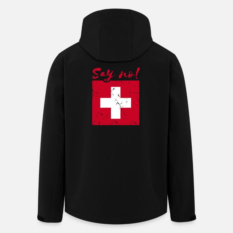 Dites non Suisse - Veste softshell homme en polyester recyclé Stanley/Stella - noir