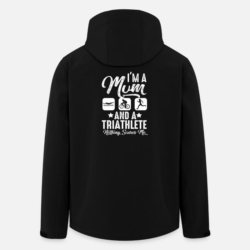 Je suis mère et triathlète - Veste softshell homme en polyester recyclé Stanley/Stella - noir
