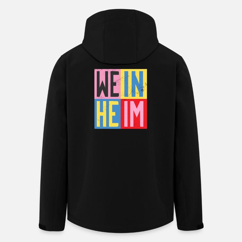 Weinheim Design - Recycelte Männer Softshell-Jacke von Stanley/Stella - Schwarz