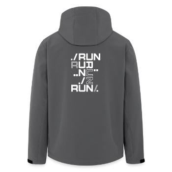 Run Sport Running Runners Sprinter Marathon - Men’s Recycled Softshell Jacket by Stanley/Stella - anthracite - Back - AI Model Male 185 light (185cm)